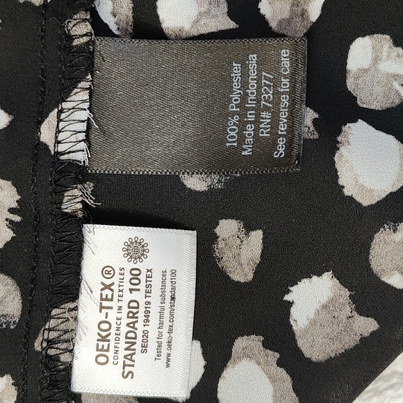 Simply Vera Vera Wang Black and Cream Blouse - Picture 10 of 10